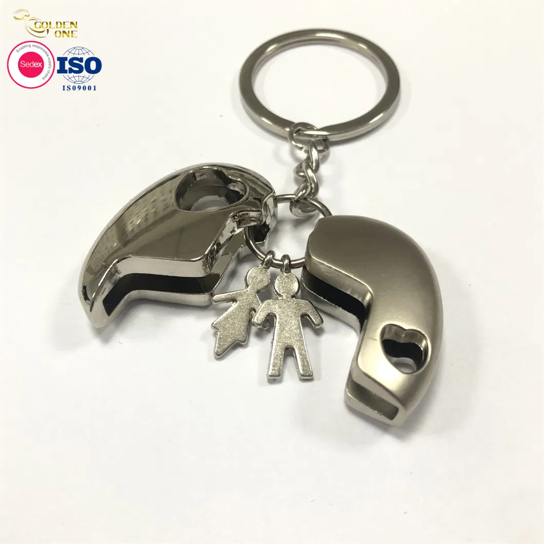 Wholesale Fashion Shape Metal Custom Angel Laser Logo Europe Shopping Cart Trolley Coin Chip Holder Keyring