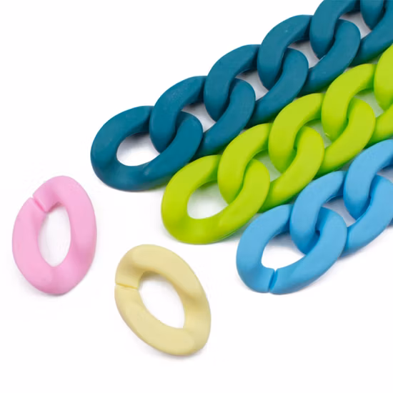 Usine vente acrylique chaîne ouverture anneau sac chaîne mat sac accessoires pour bijoux à bricoler soi-même